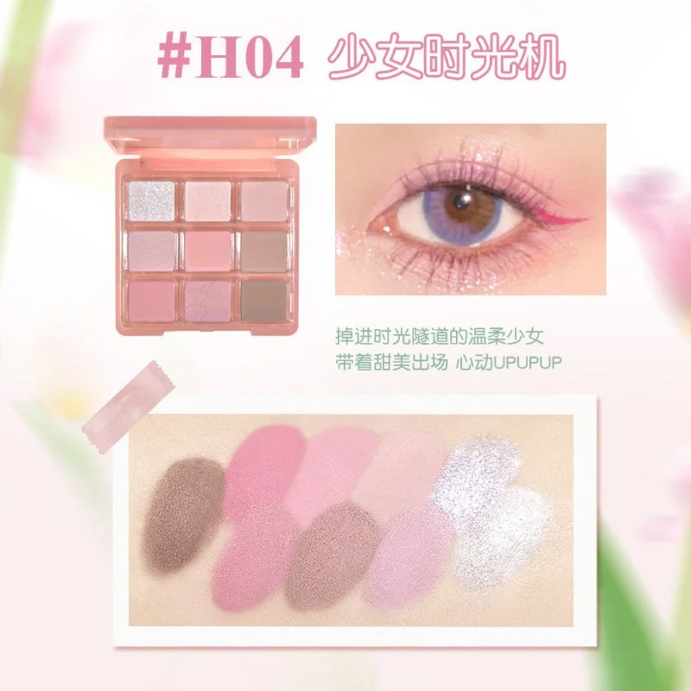 Bảng phấn mắt 9 ô Hold Live Powdery Ripple HL657 13.5g trang điểm và tạo điểm nhấn cho dôi mắt