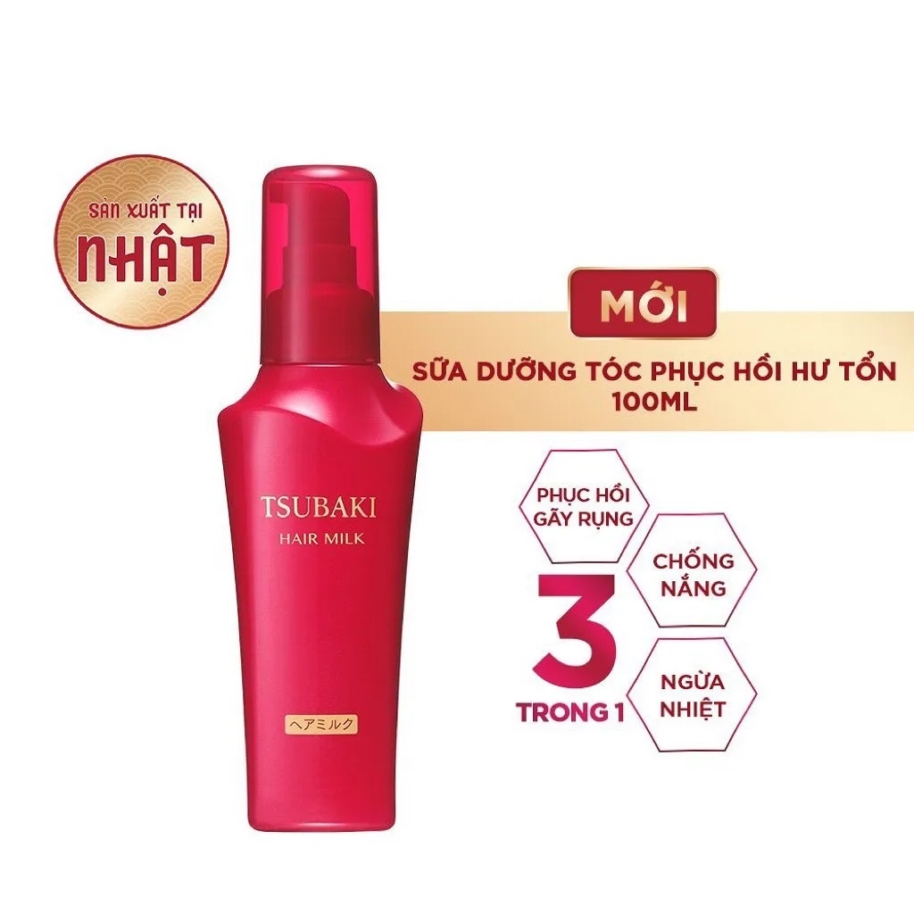 Sữa dưỡng tóc 3 trong 1 Tsubaki Hair Milk 100ml