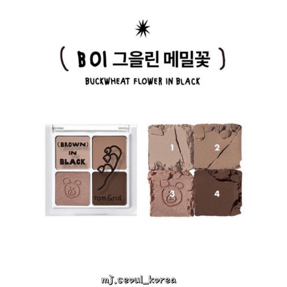 (ROMAND X INAPSQUARE) Phấn mắt Romand 4 ô Better Than Eyes Limited 10g độ lên màu chuẩn cũng độ bám màu ổn định bắt sáng