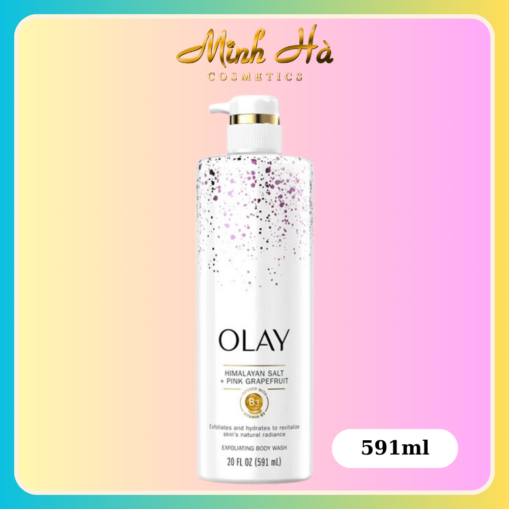 Sữa tắm Olay Regenerist Niacinamide, Olay Retinol 591ml (Bản Mỹ) dưỡng ẩm trắng da cung cấp B3