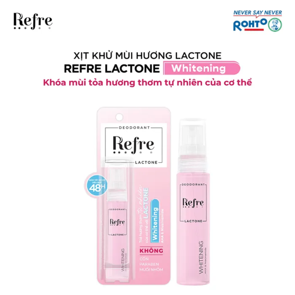 Xịt khử mùi hương nước hoa Refre Whitening Perfume 30ml cho bạn thêm phần tự tin thể hiện phong cách riêng