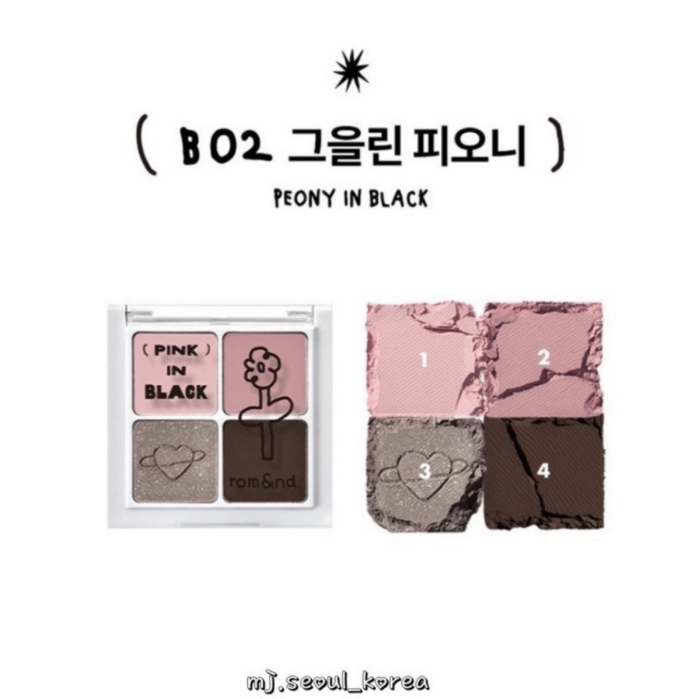 (ROMAND X INAPSQUARE) Phấn mắt Romand 4 ô Better Than Eyes Limited 10g độ lên màu chuẩn cũng độ bám màu ổn định bắt sáng