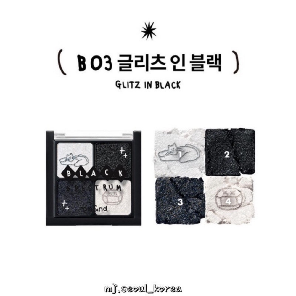 (ROMAND X INAPSQUARE) Phấn mắt Romand 4 ô Better Than Eyes Limited 10g độ lên màu chuẩn cũng độ bám màu ổn định bắt sáng