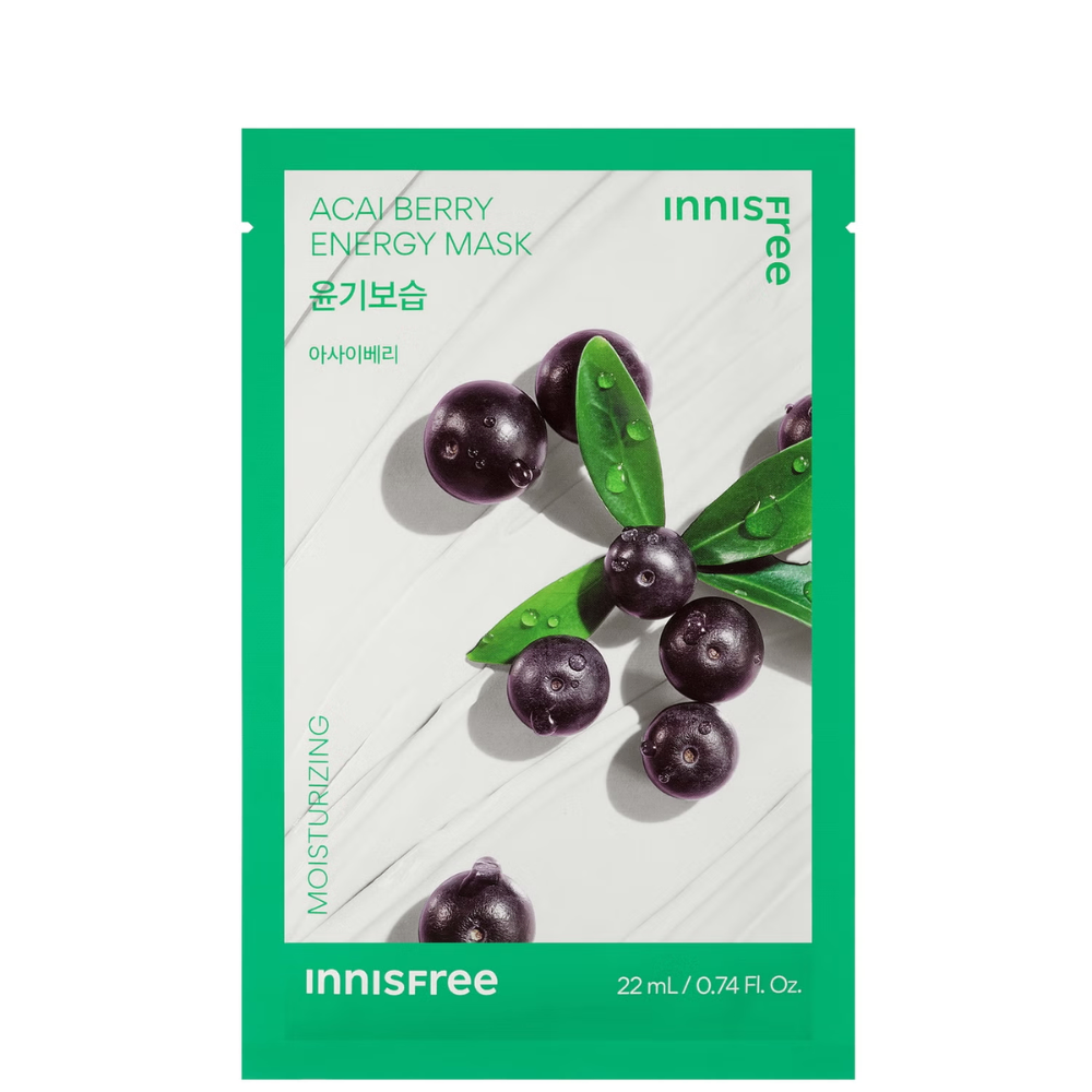 Mặt nạ giấy Innisfree Squeeze Energy Mask mẫu mới 22ml dưỡng ẩm làm dịu phục hồi da