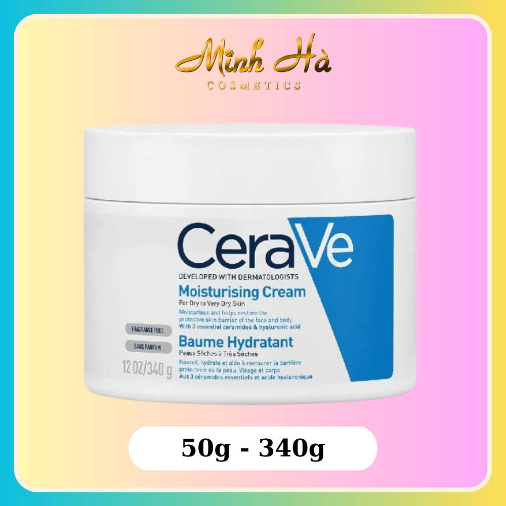 Kem dưỡng ẩm dành cho da khô Cerave Moisturising Cream 50/340g dưỡng ẩm chuyên sâu phục hồi da