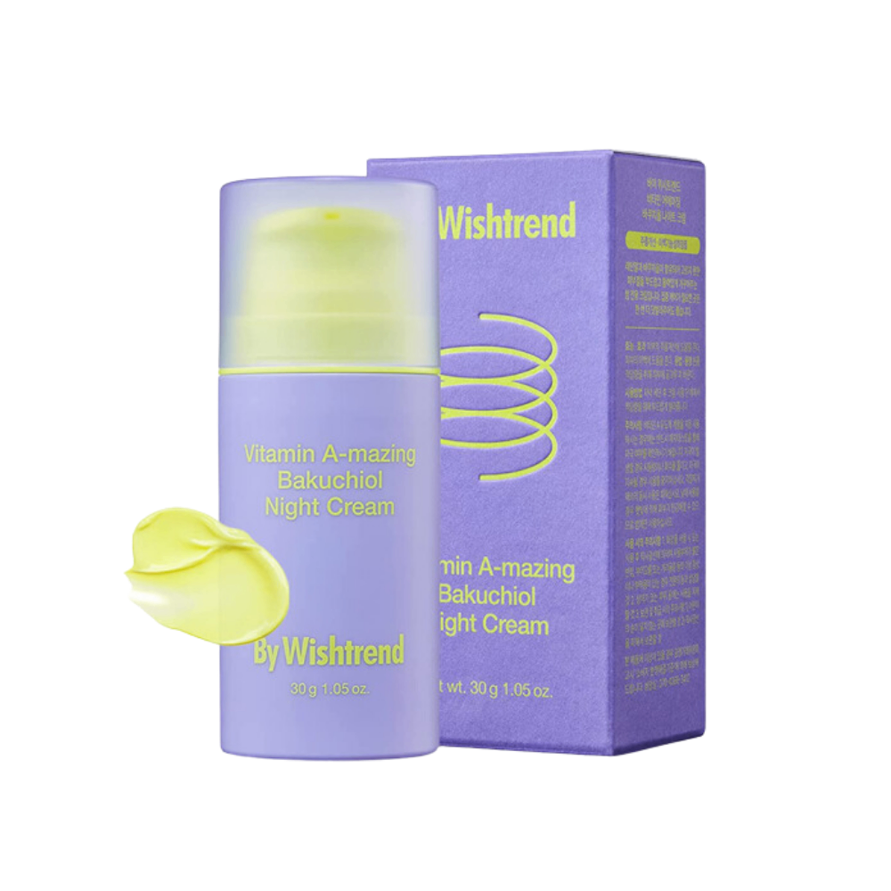 Kem dưỡng ban đêm By Wishtrend Vitamin A - Mazing Bakuchiol Night Cream 10/30g chống lão hóa và giúp da căng bóng
