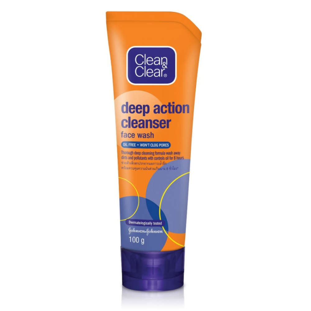 Sữa rửa mặt Clean & Clear Daily pore & Cleanser Deep action cleanser 100g kiểm soát dầu nhờn