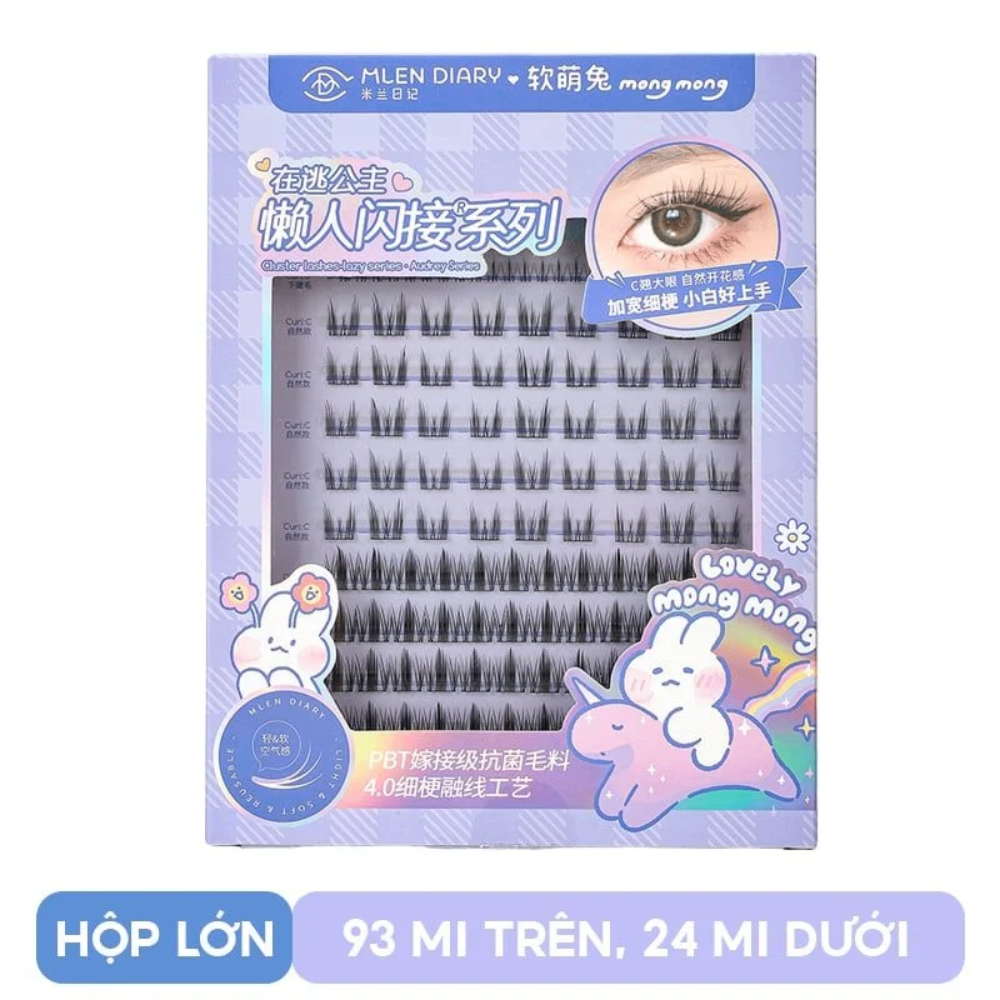 Mi giả Mlen Diary hình thỏ giúp cho đôi mắt to tròn chất liệu mềm mại