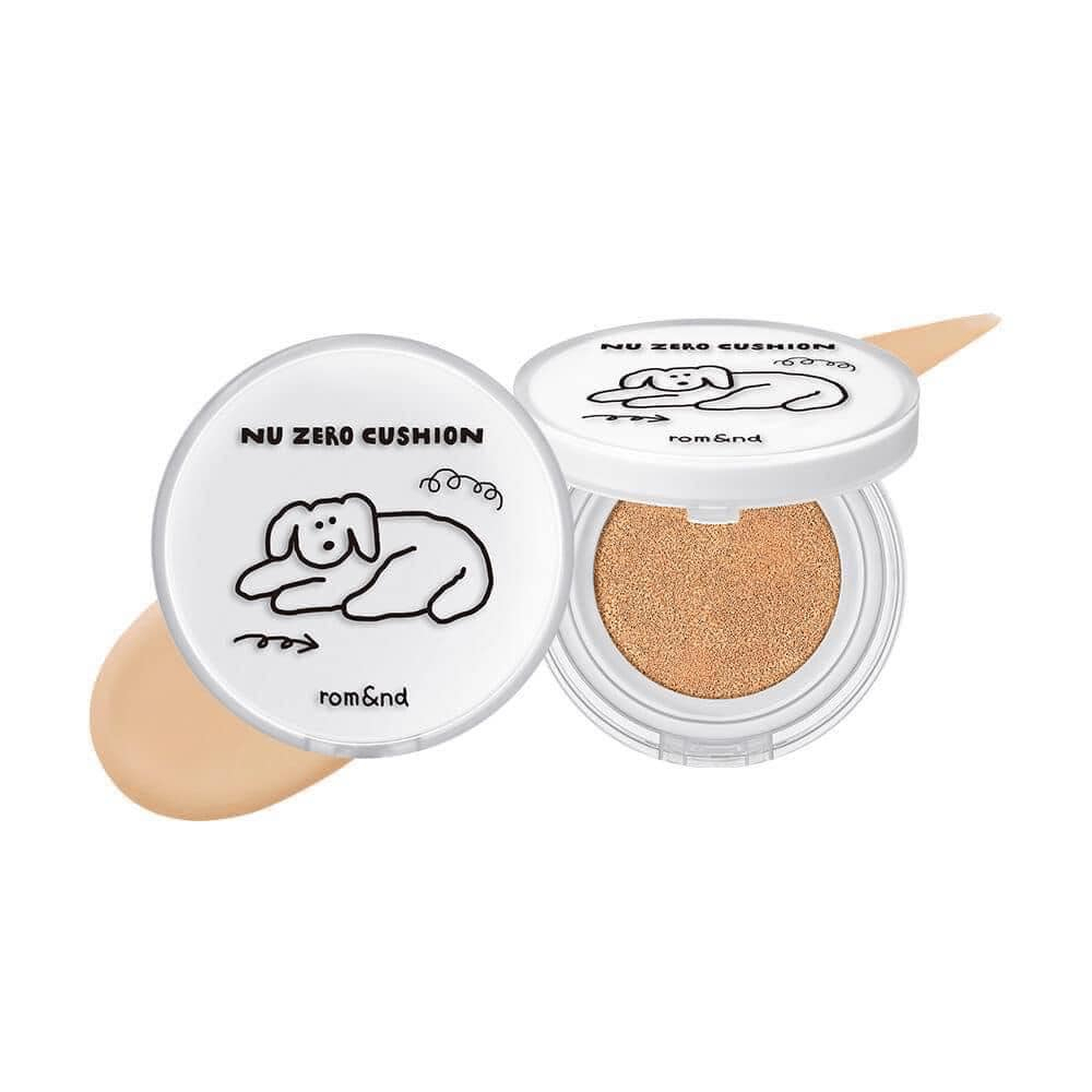 (ROMAND X INAPSQUARE) Phấn nước Romand Nu SPF24 PA++ Zero Cushion Limited 15g kiềm dầu mỏng nhẹ, tệp mịn tự nhiên