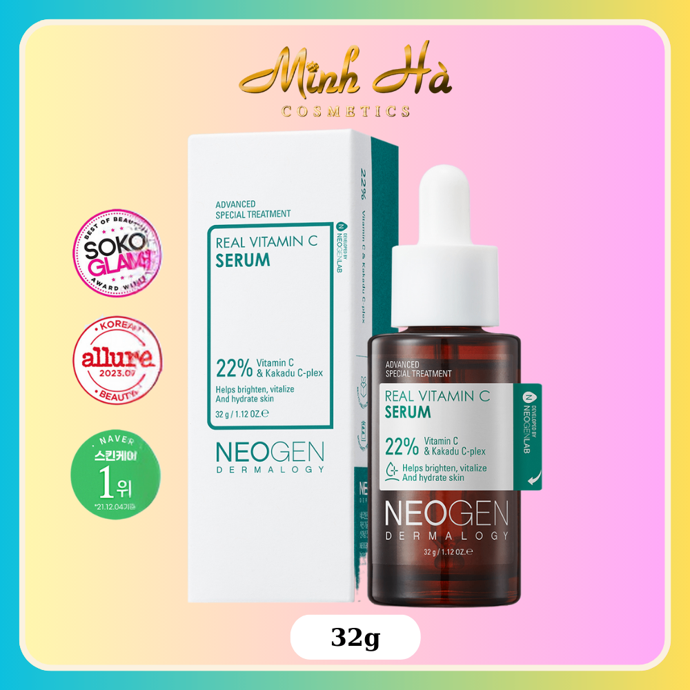 Serum Neogen Real Vitamin C Kakadu 32g dưỡng sáng và làm mờ đốm thâm