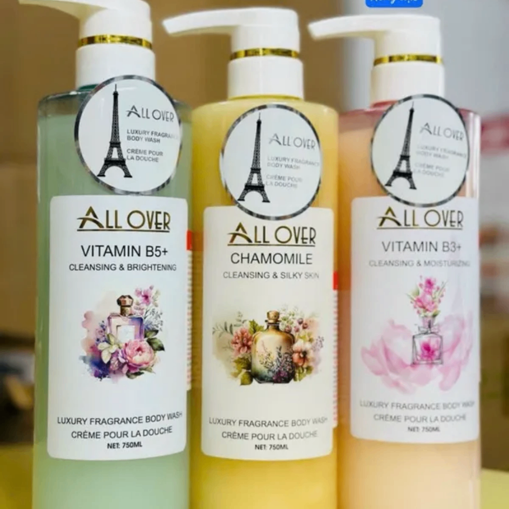 Sữa tắm All Over 750ml hương nước hoa Pháp cấp ẩm dưỡng trắng da