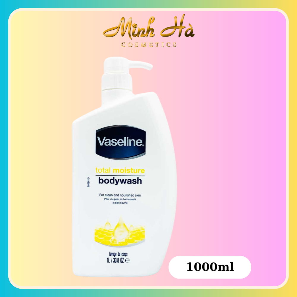 Sữa tắm Vaseline Total Moisture Body Wash 1000ml giúp làm sạch cơ thể, mềm da và mang lại cảm giác thư giãn dễ chịu