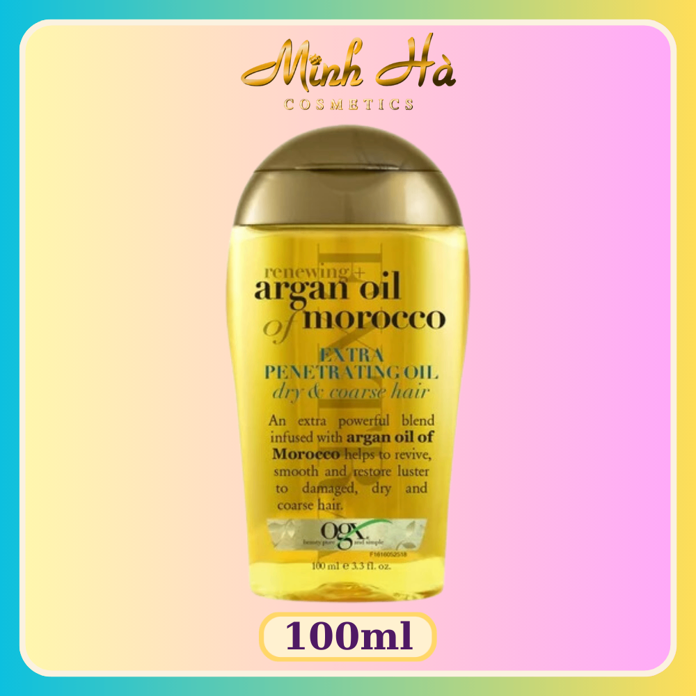 Dầu dưỡng tóc Mỹ OGX Renewing Argan Oil Of Morocco Penetrating Oil 100ml dưỡng ẩm, nuôi dưỡng tóc chắc khỏe, mọc tóc