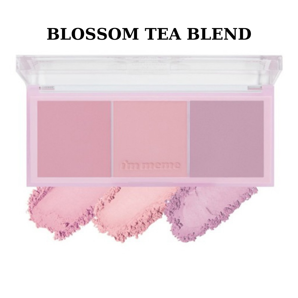Bảng phấn má 3 màu I'M MEME Affernoon Tea Blusher 11g bám tốt mỏng nhẹ