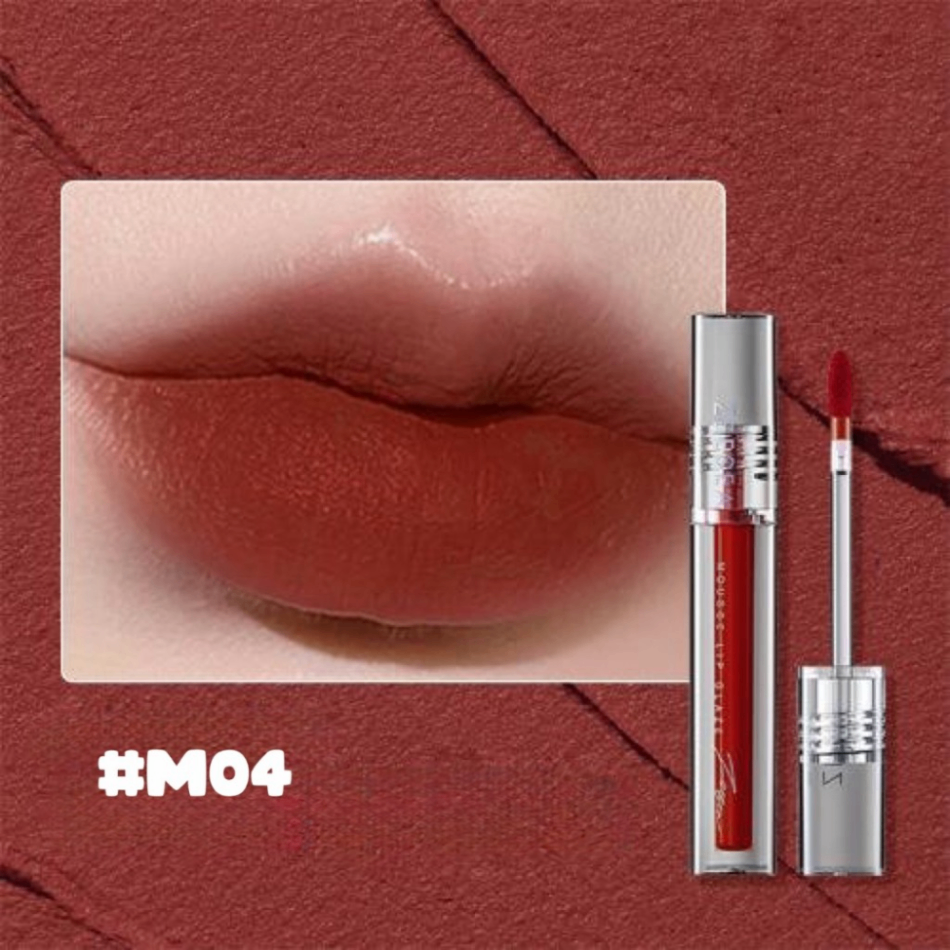 Son kem lì Zeesea Mousse Lip Glaze 3g màu nhung lì mịn thời trang