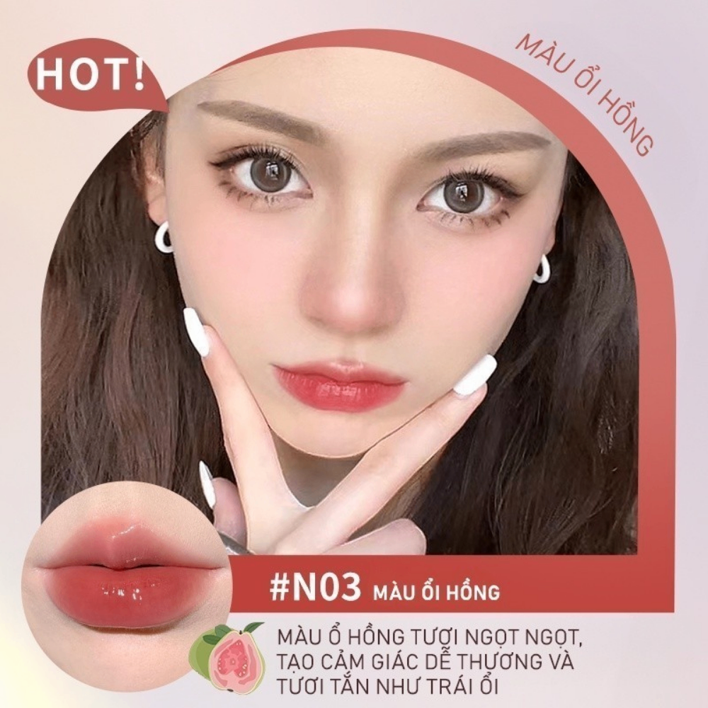 Son bóng Judydoll Iced Tea Watery Lip Gloss 2.4g môi bóng căng mọng không dính nhẹ môi
