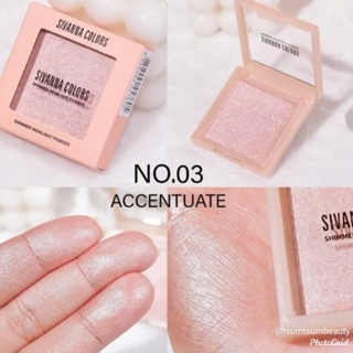 Phấn bắt sáng Sivanna Colors Shimmer Highlight Powder HF188 4g bắt sáng tự nhiên hạt phấn mịn