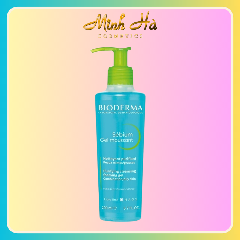 Gel rửa mặt Bioderma Sebium Gel Moussant 200ml dành cho da dầu mụn