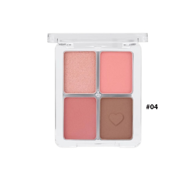 Phấn mắt 4 ô Odbo Romantic Eye Palette OD2001 4g bám màu tốt tự nhiên nhưng lâu trôi