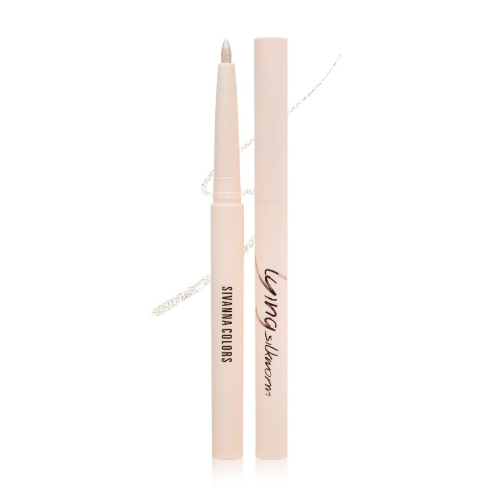 Bút kẻ mắt dạng gel có nhũ Sivanna Colors Lying Silkworm HF5107 0.4g nhũ lấp lánh hạt mịn kẻ mí dưới