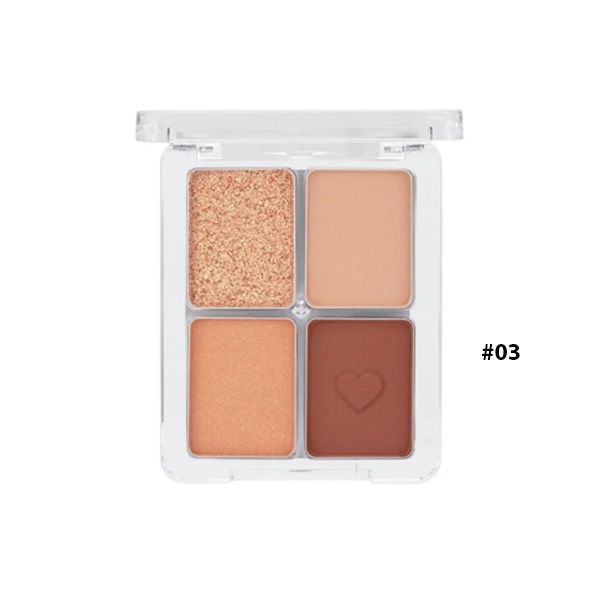 Phấn mắt 4 ô Odbo Romantic Eye Palette OD2001 4g bám màu tốt tự nhiên nhưng lâu trôi