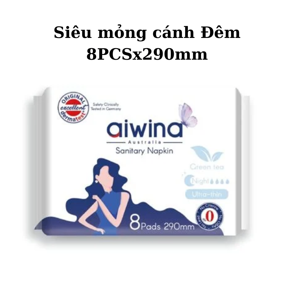Băng vệ sinh Aiwina (Hương trà) các loại chống tràn tuyệt đối siêu thấm