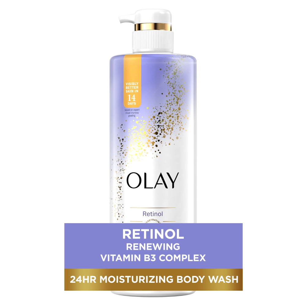 Sữa tắm Olay Regenerist Niacinamide, Olay Retinol 591ml (Bản Mỹ) dưỡng ẩm trắng da cung cấp B3