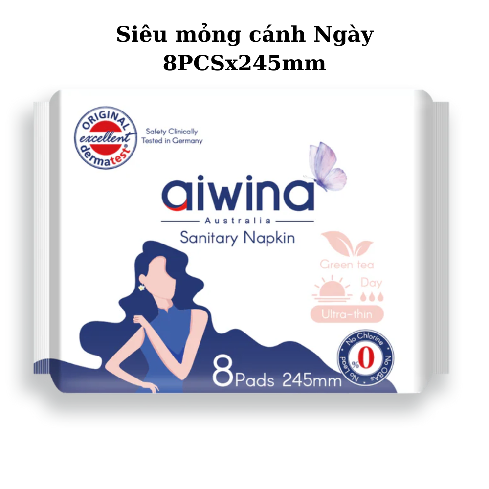Băng vệ sinh Aiwina (Hương trà) các loại chống tràn tuyệt đối siêu thấm