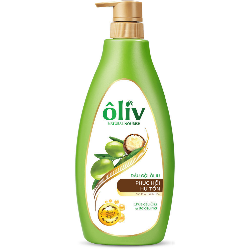 Dầu gội dưỡng tóc Ôliv 650ml phục hồi tóc hư tổn ngăn gãy rụng chắc khỏe bồng bềnh