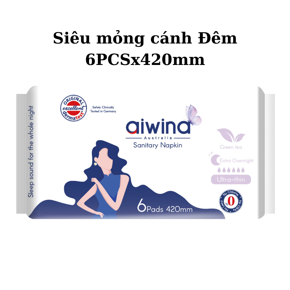 Băng vệ sinh Aiwina (Hương trà) các loại chống tràn tuyệt đối siêu thấm