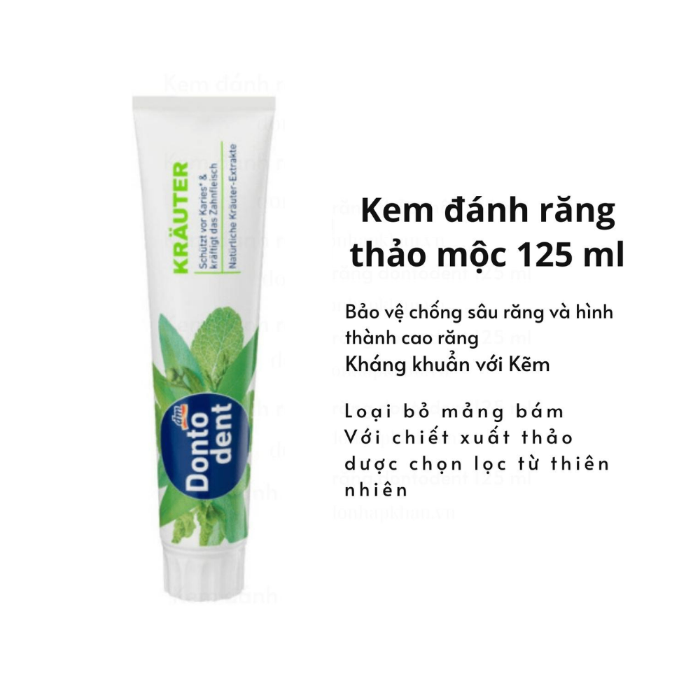 Kem đánh răng Dontodent Toothpaste 125ml hỗ trợ các vấn đề về răng miệng