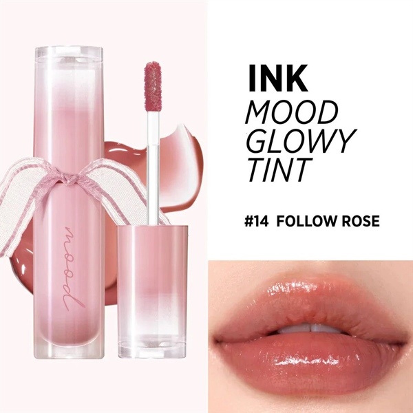 Son bóng Peripera Ink Mood Glowy Tint 4g lên màu chuẩn lâu trôi