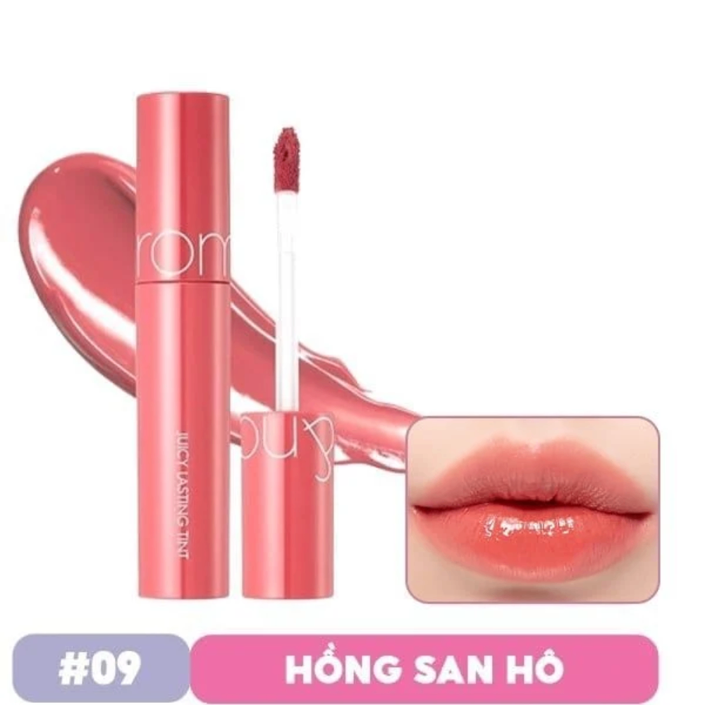 Son tint lì Romand Juicy Lasting Tint 5.5g độ bám màu cao lên màu đẹp