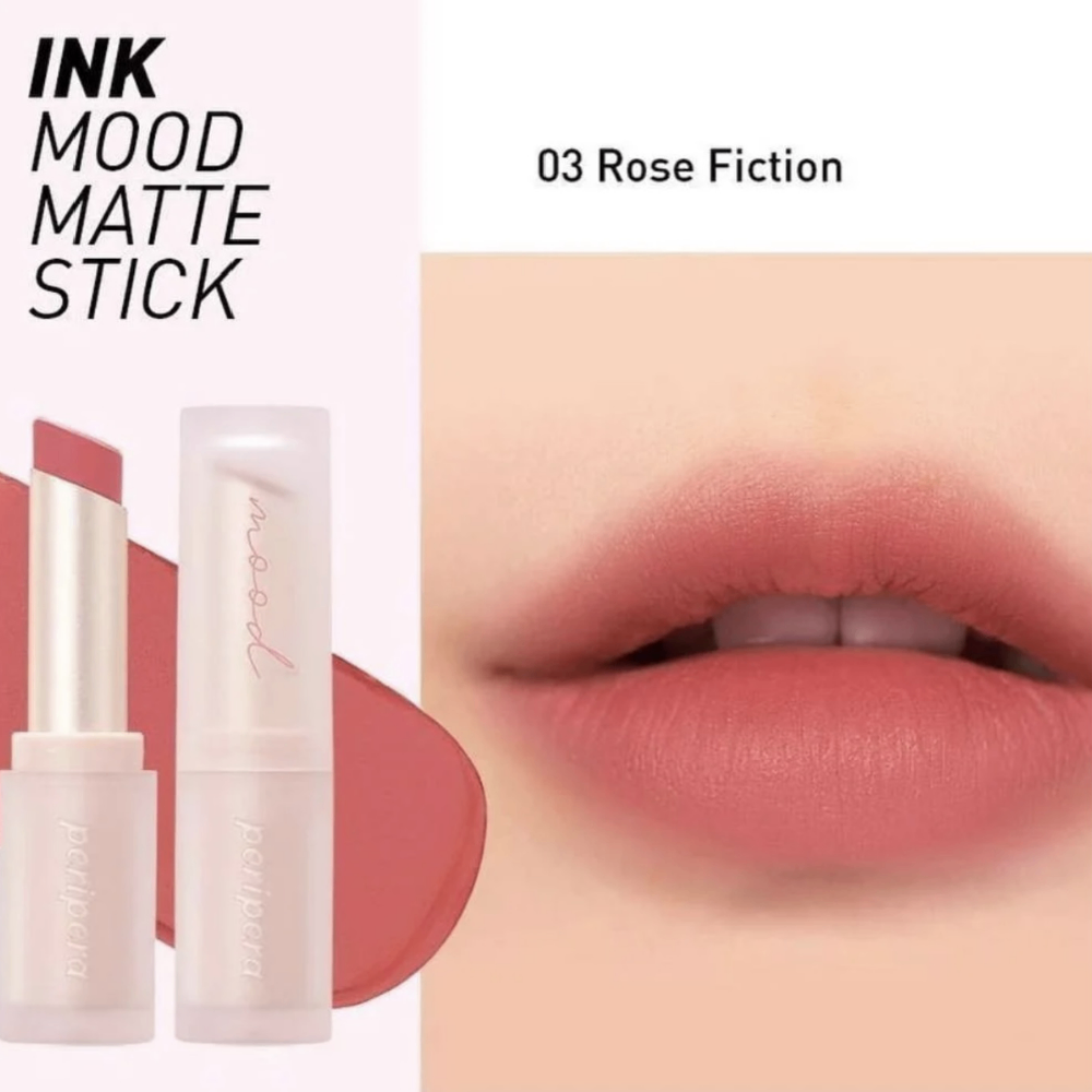 Son thỏi Peripera Ink Mood Matte Stick 3g chất lì dễ tán mềm mượt và bám màu tốt