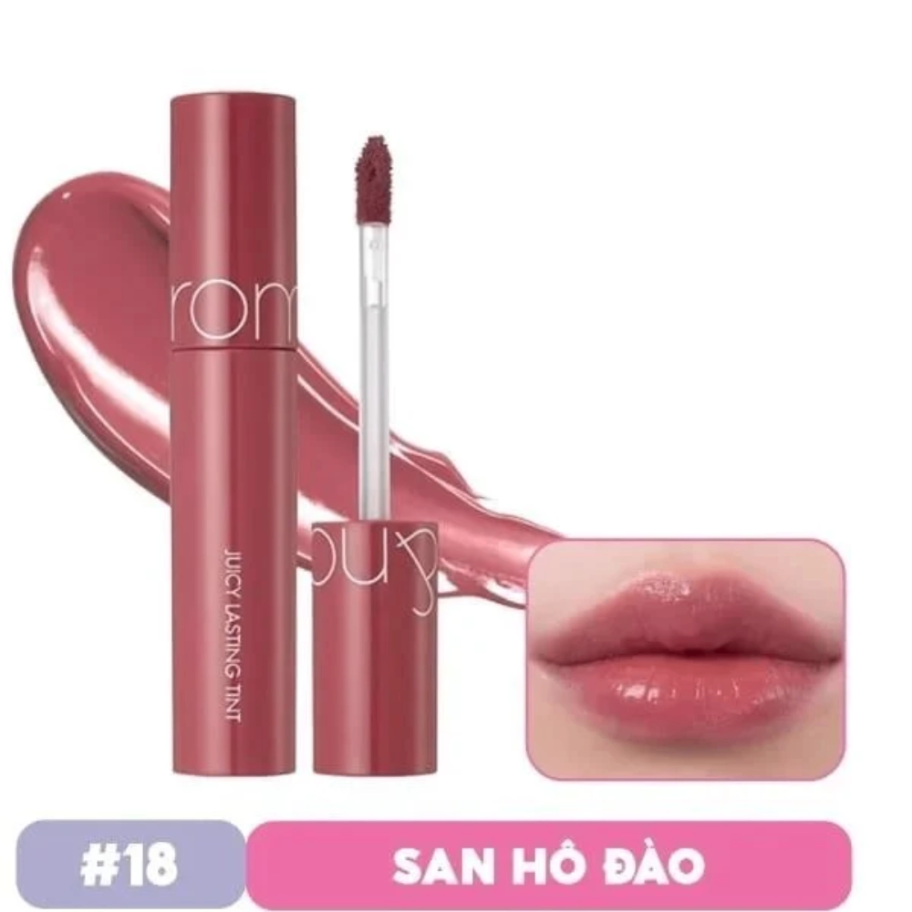 Son tint lì Romand Juicy Lasting Tint 5.5g độ bám màu cao lên màu đẹp