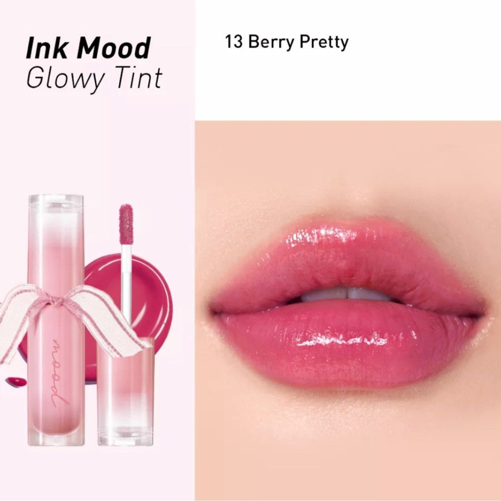 Son bóng Peripera Ink Mood Glowy Tint 4g lên màu chuẩn lâu trôi