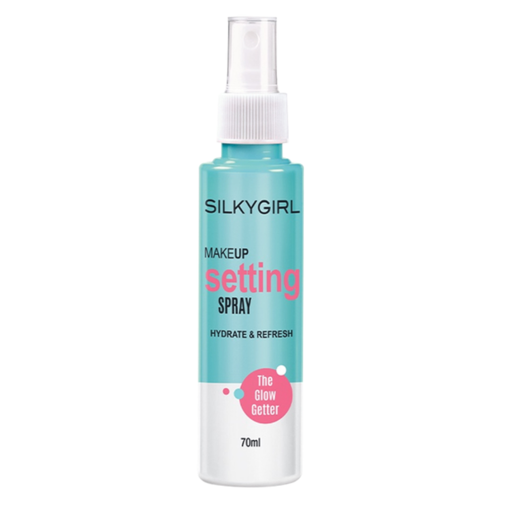 Xịt khóa makeup Silkygirl Makeup Setting Spray 70ml các dòng giữ lớp makeup lâu trôi, bền màu