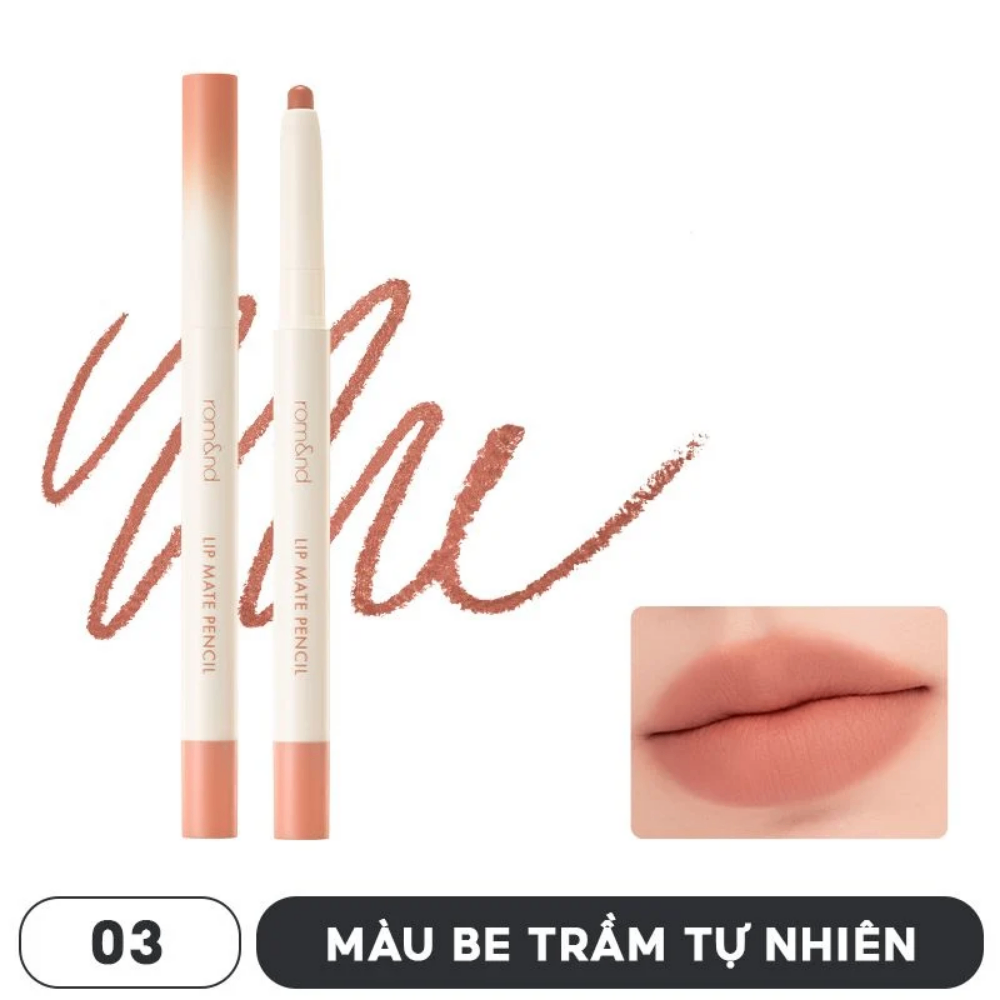 Chì kẻ viền môi Romand Lip Mate Pencil 3g mịn lì lâu trôi màu sắc đa dạng