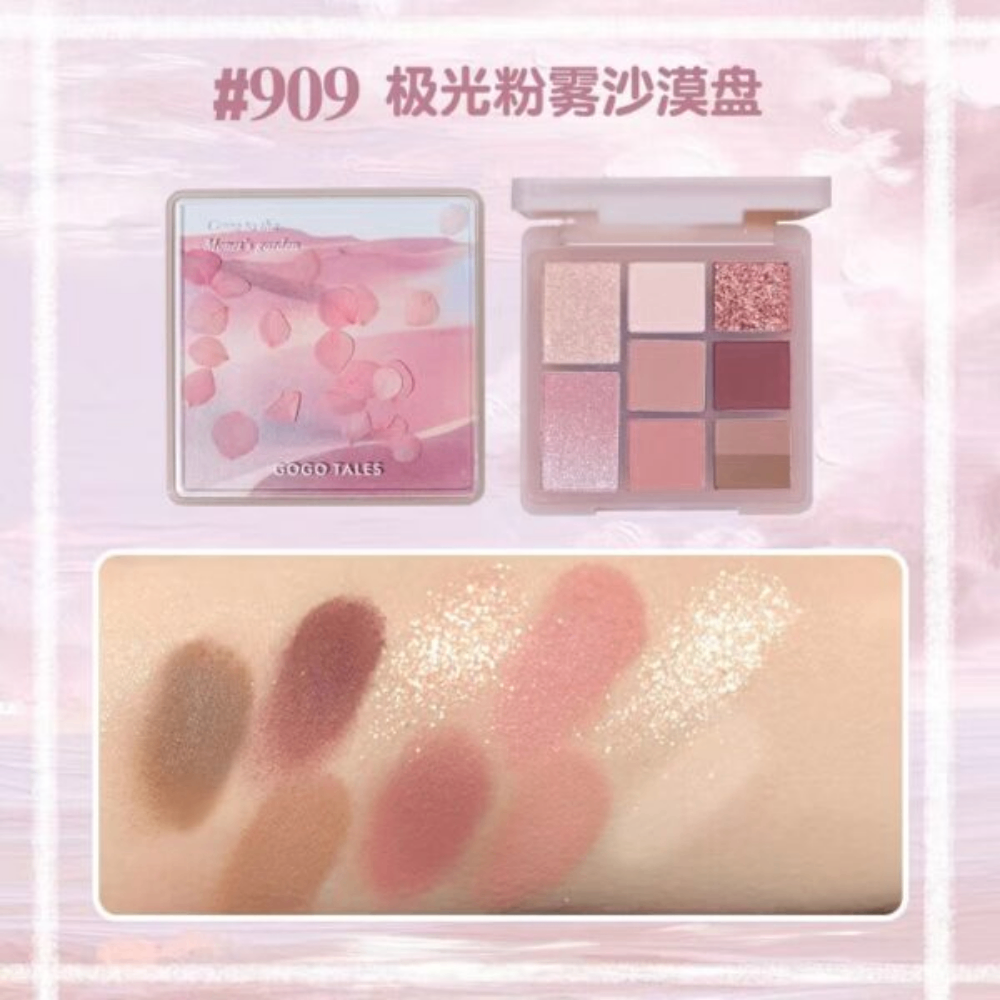 Bảng phấn mắt 9 ô GOGO TALES Secret Garden EyeShadow Palette 15g mềm mịn lâu trôi