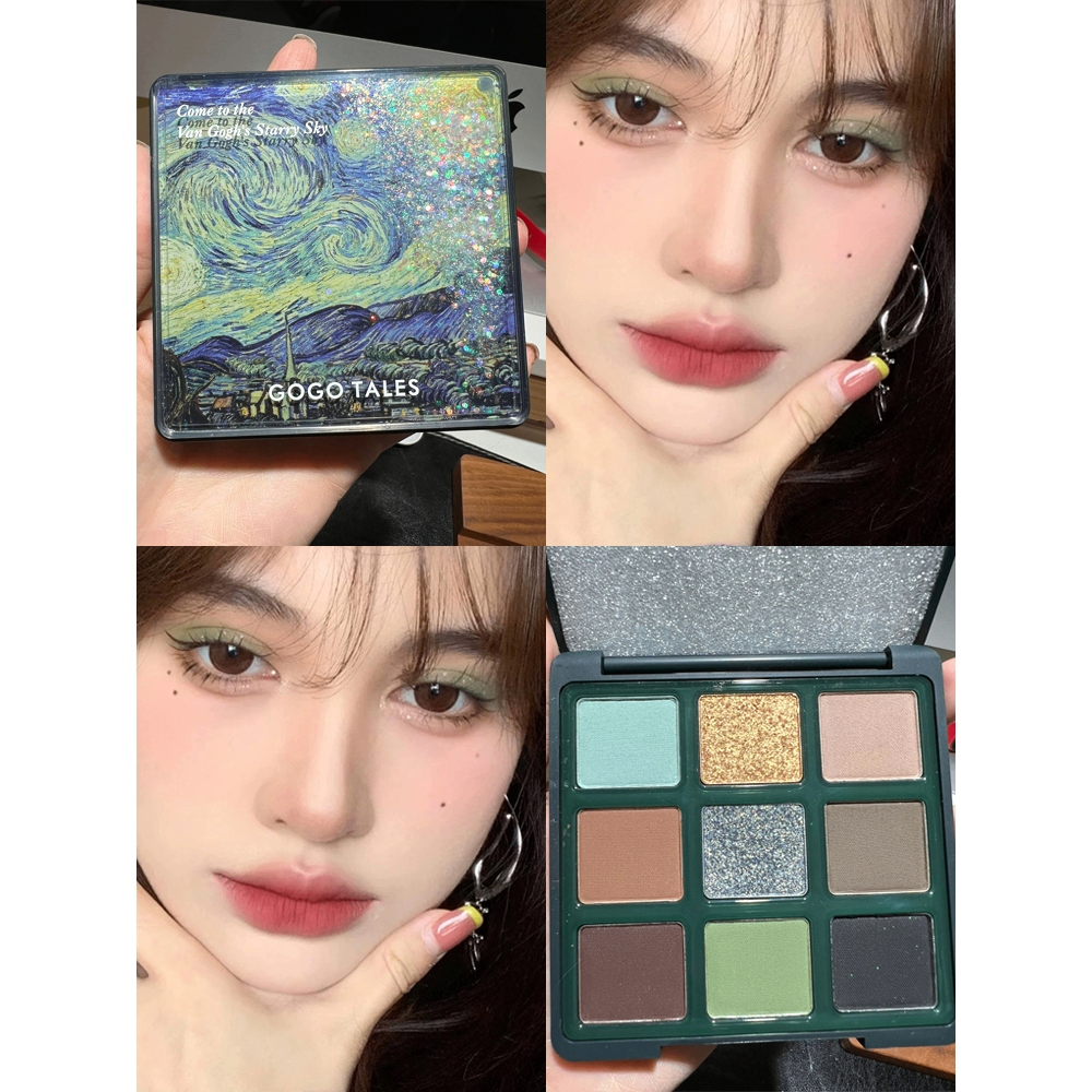 Bảng phấn mắt 9 ô GOGO TALES Secret Garden EyeShadow Palette 15g mềm mịn lâu trôi