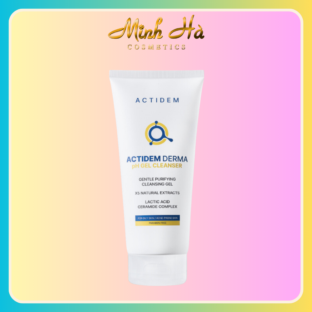 Sữa rửa mặt Actidem Derma pH Gel Cleanser 30ml dành cho da dầu và da dầu mụn