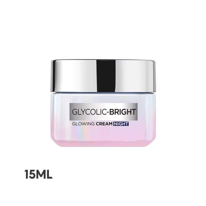Kem dưỡng Loreal Paris Glycolic-Bright Glowing Cream 50ml sáng mịn mờ thâm nám ngày và đêm
