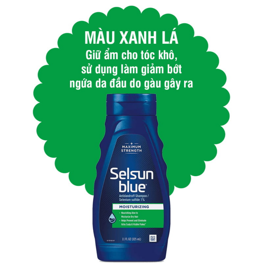 Dầu gội ngăn ngừa gàu Mỹ Selsun Blue Medicated Shampoo 325ml bảo vệ da da đầu chống ngứa
