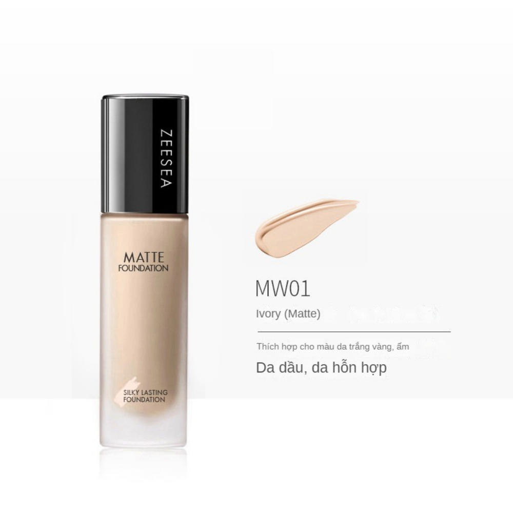 Kem nền Zeesea Hydrating Foundation, Matte Foundation và Sliky Lasting Foundation 30ml kiềm dầu hiệu quả