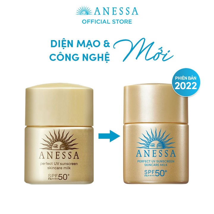 Sữa chống nắng Anessa Perfect UV Sunscreen Skincare Milk SPF 50+ PA++++ 60ml mịn mượt, không gây nhờn rít