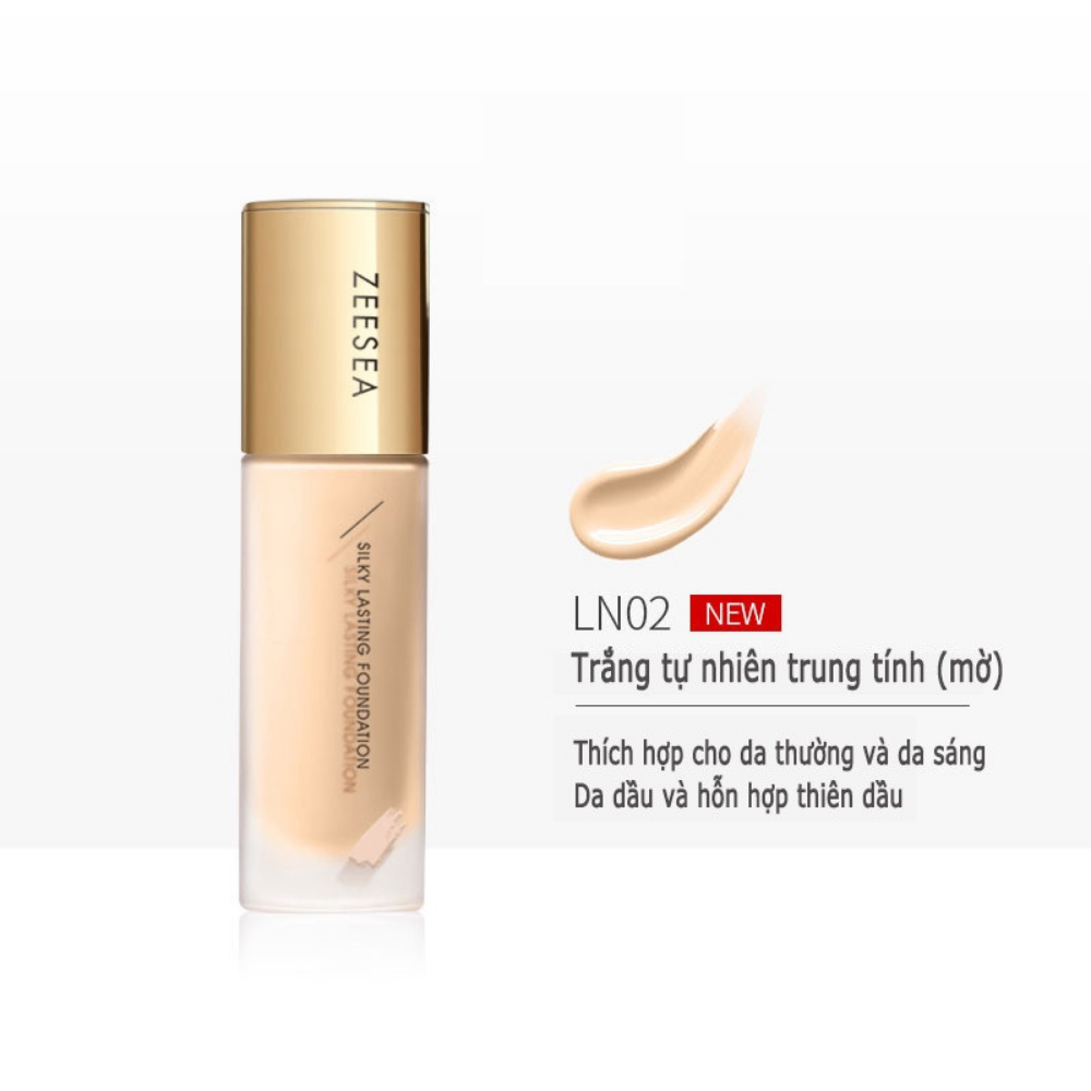 Kem nền Zeesea Hydrating Foundation, Matte Foundation và Sliky Lasting Foundation 30ml kiềm dầu hiệu quả