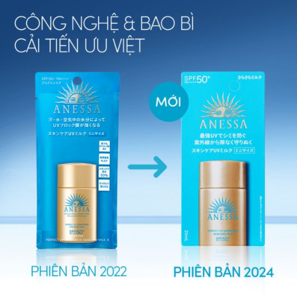Sữa chống nắng Anessa Perfect UV Sunscreen Skincare Milk SPF 50+ PA++++ 60ml mịn mượt, không gây nhờn rít