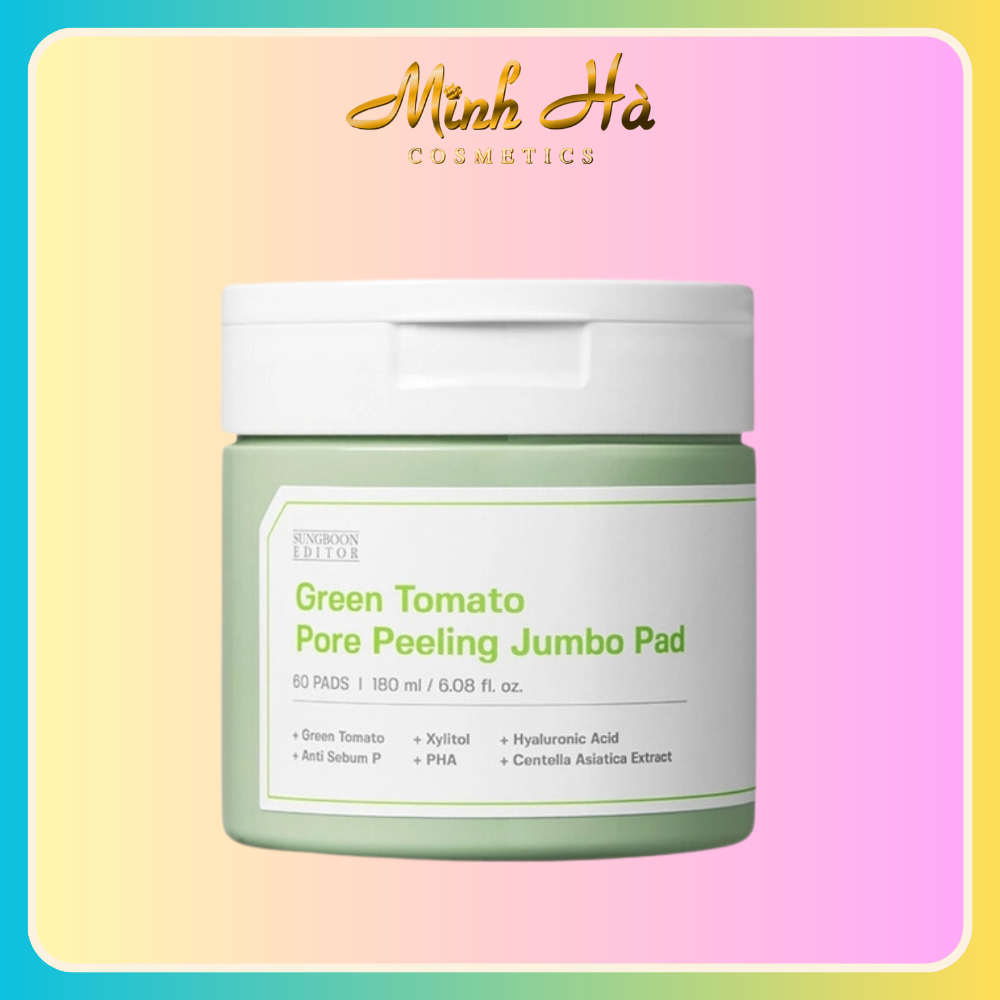 Toner Pad Sungboon tẩy da chết cà chua xanh 60 miếng 180ml