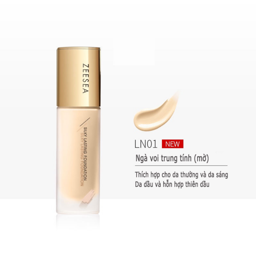 Kem nền Zeesea Hydrating Foundation, Matte Foundation và Sliky Lasting Foundation 30ml kiềm dầu hiệu quả