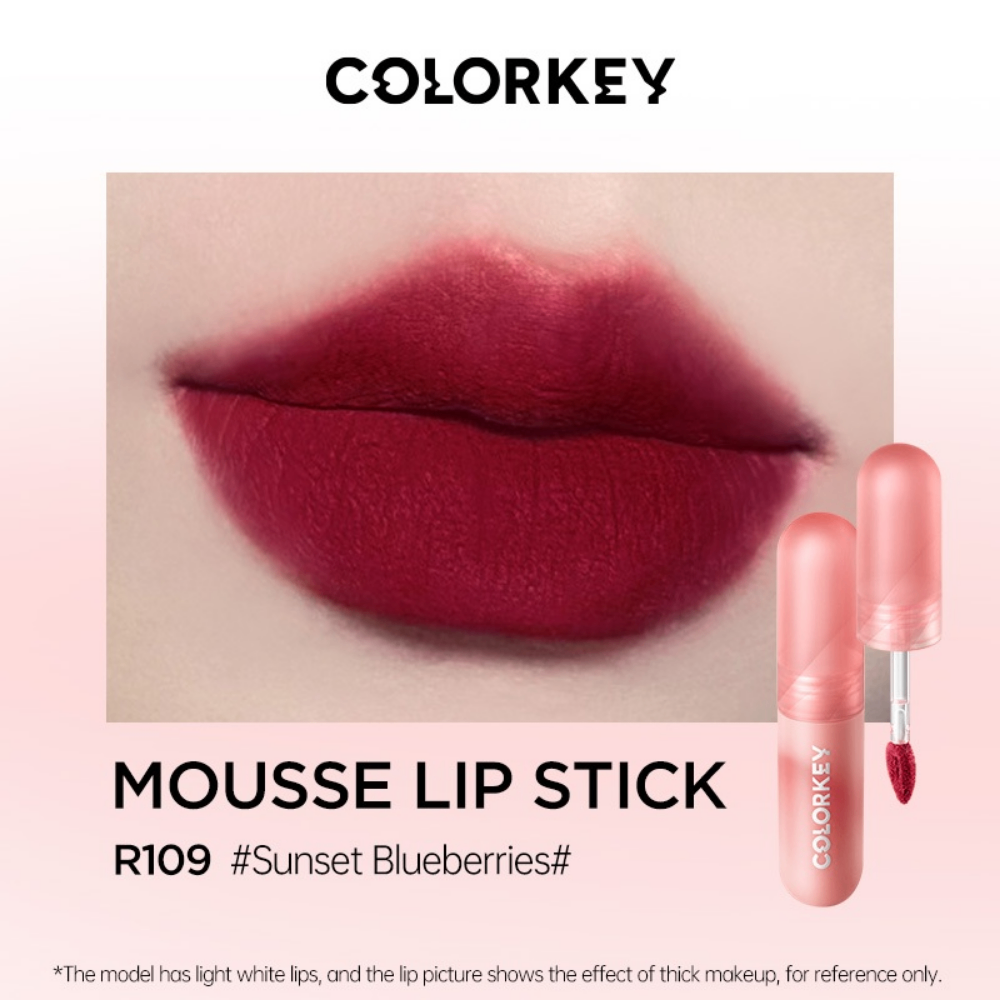 Son kem nhung Colorkey Mousse Lip Mud Matte 2g màu sắc đậm đà lì mịn tự nhiên